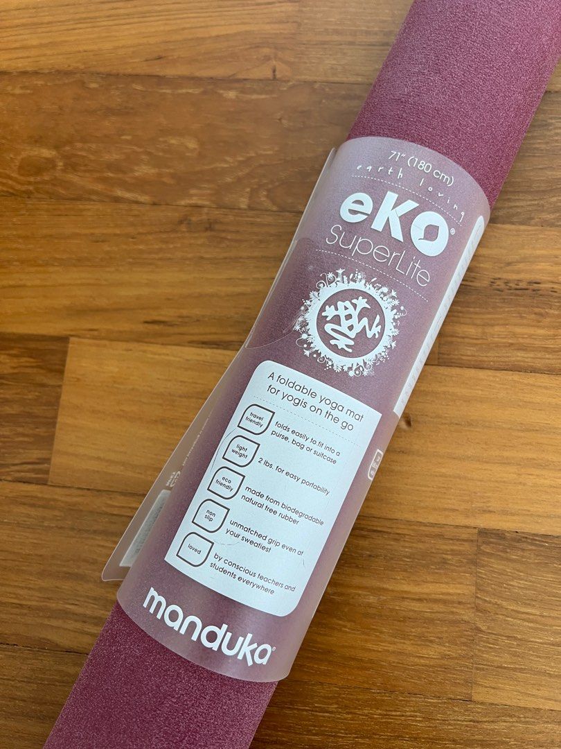 Manduka eKO Superlite Travel Yoga Mat 71'' 1.5mm - Elderberry Dip, Sports  Equipment, Exercise & Fitness, Exercise Mats on Carousell