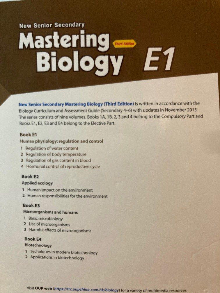 Mastering Biology Third Edition E1 Regulation and Control, 興趣及遊戲, 書本 ...