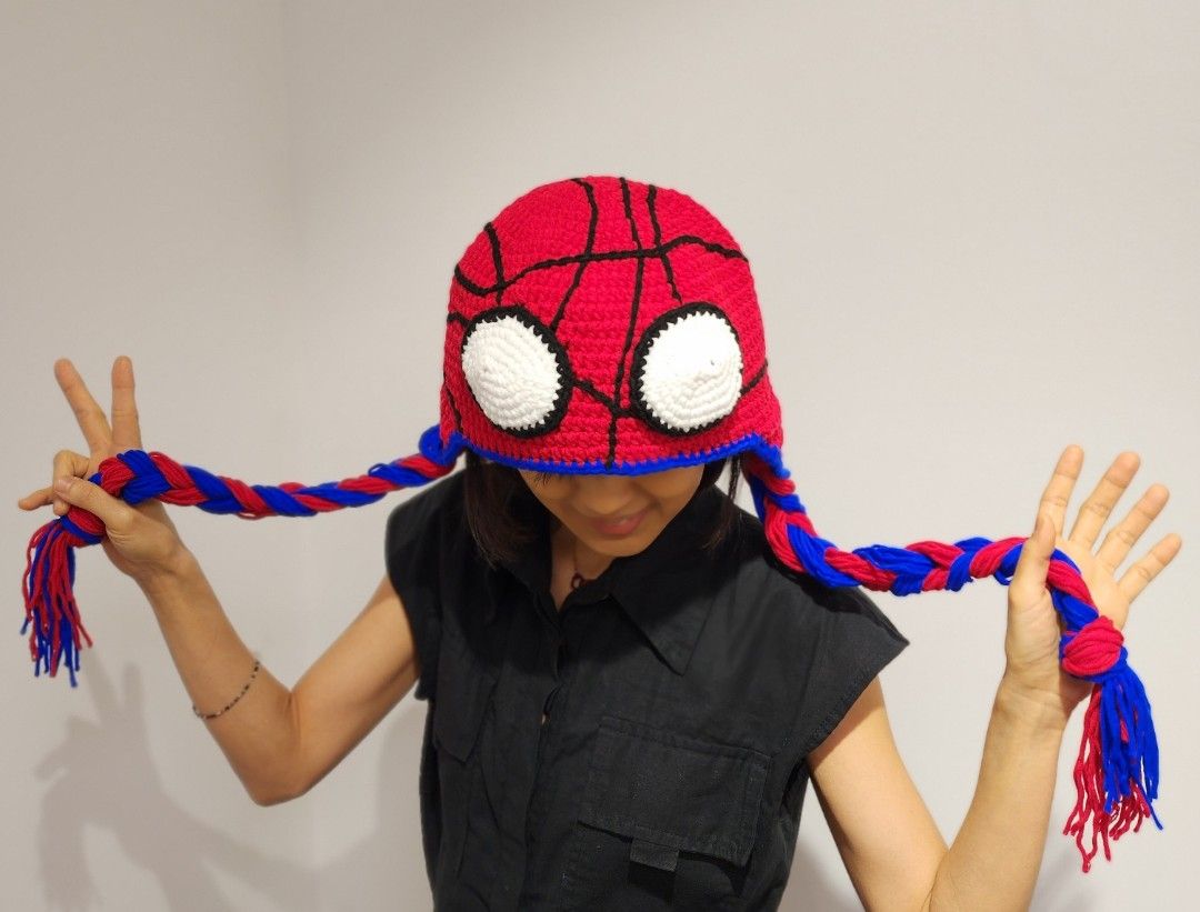 Spiderman Costume Women Crochet Spider-man Beanie Inspired By