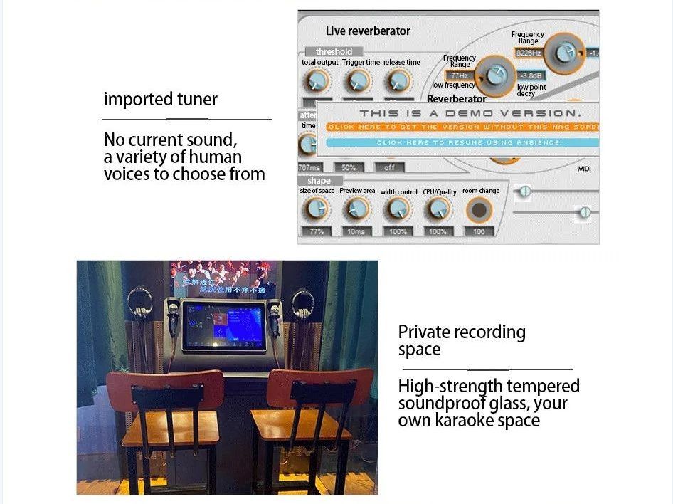 Mini KTV Booth Coin Operated Jukebox Amusement Machine Karaoke Arcade
