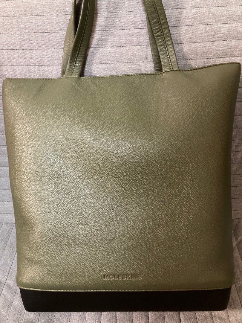 Moleskine leather tote best sale bag