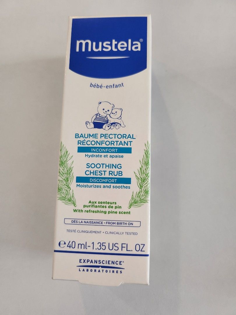 Mustela Soothing Chest Rub, Babies & Kids, Bathing & Changing, Baby Toiletries & Grooming on
