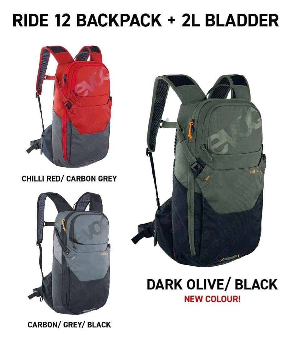 New Evoc Ride 12 Hydration Bladder 2L Men s Fashion Bags Backpacks on Carousell