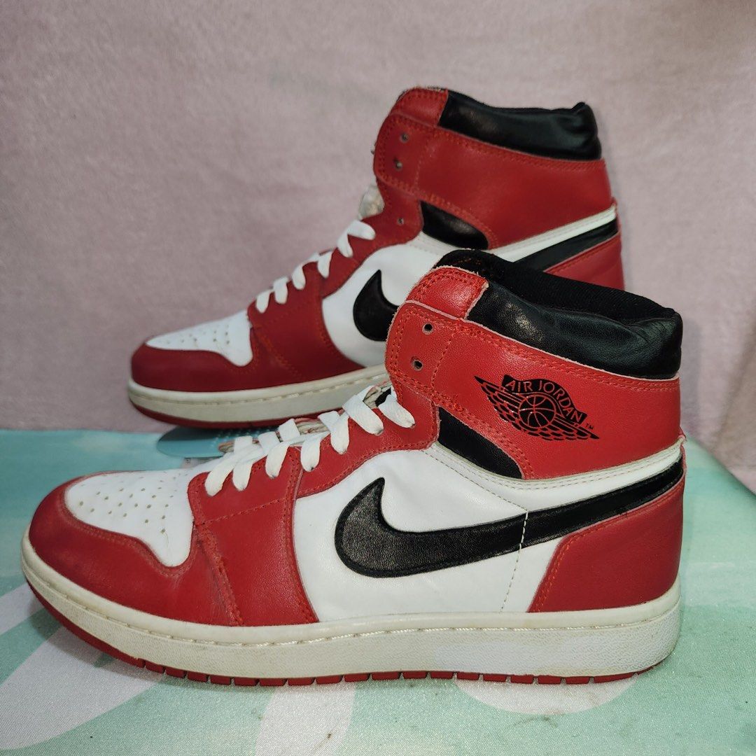 Nike Air Jordan 1 High Chicago Red Black Toe Size 44 on Carousell