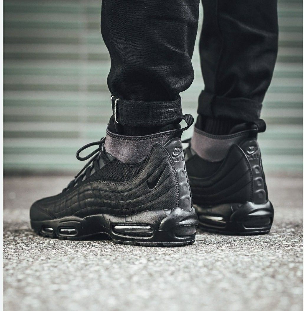 NIKE AIR MAX 95 8uk Triple Black Men s Fashion Footwear