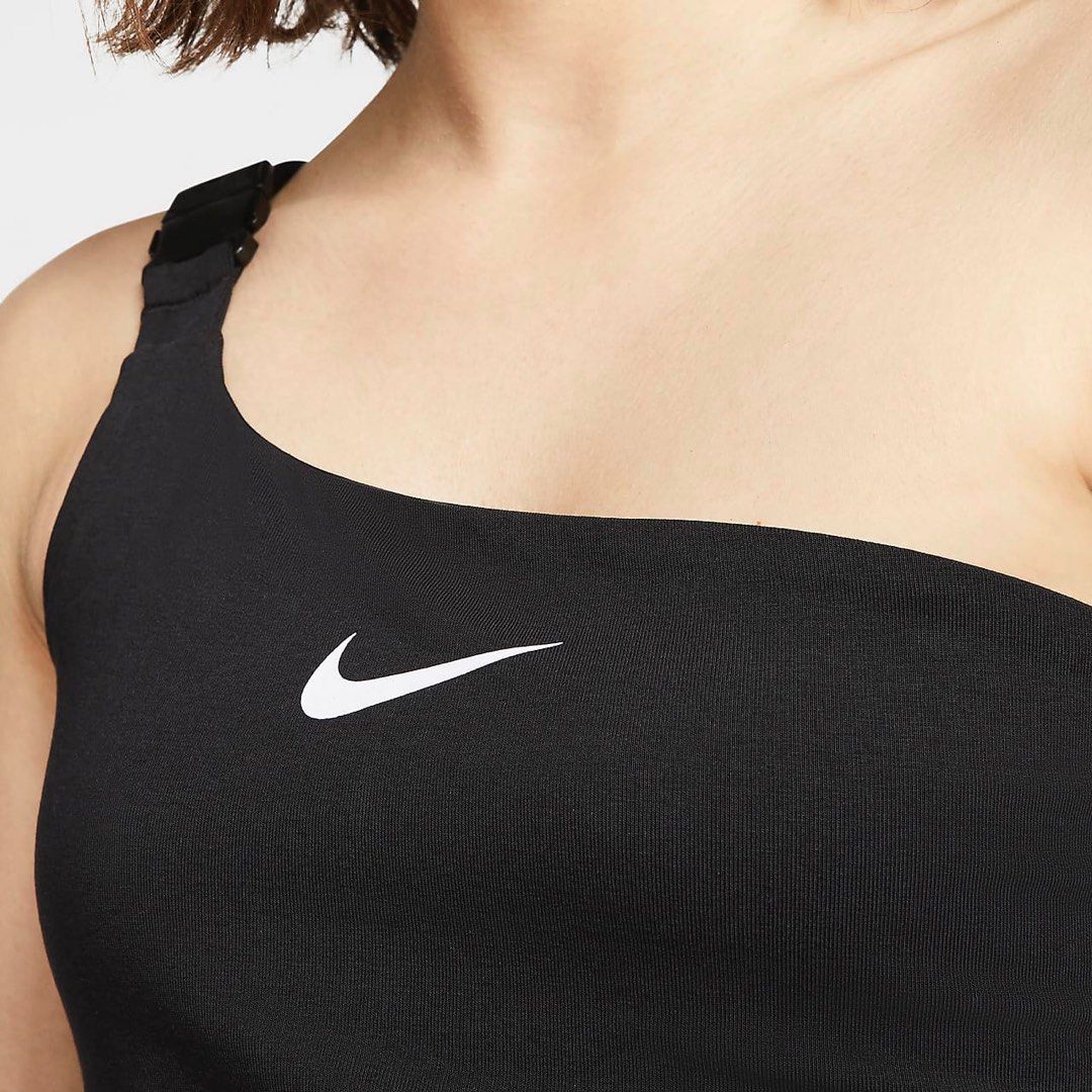 Nike one shoulder hotsell buckle top