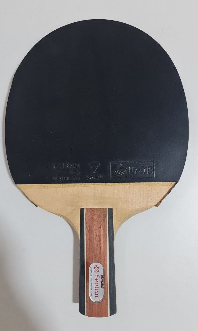 Nittaku Septear Penhold Table Tennis Bat with Victas Rubbers, Sports