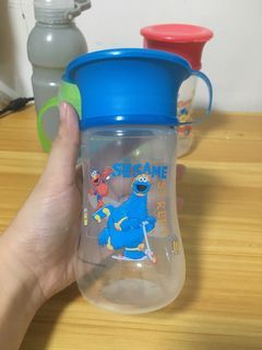 Bundle Nuby Sippy Cup and Sesame Street Training Cup