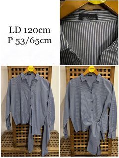 Olin’s closet blue pinstripe shirt