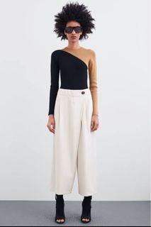 Ori ZARA overslag creme kulot / celana kulot
