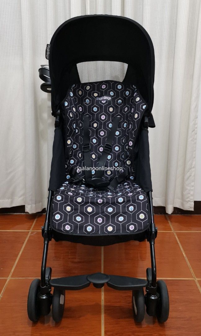 Peg Perego Pliko (Category: Strollers) located in Valenzuela. Submitted by jgalano1 (Listing ID 1241744189, Image 1). Description: Stroller Brand: Peg Perego Pliko Condition: Preloved, in good condition with few scratches. Age Recommendation: Suitable from birth to 20kg. Features: Lightweight at 5.8kg., suspension wheels, fully recline, hood, removable cup holder, height adjustable handles, five-point seat belt, easy fold, extremely compact when 