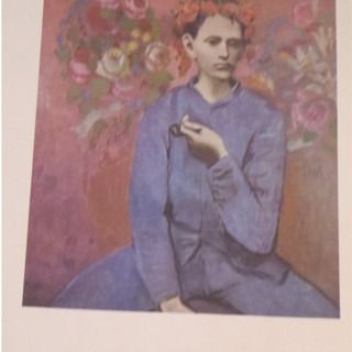 Vintage 1954 Picasso “Boy with a Pipe” Portrait Art Print