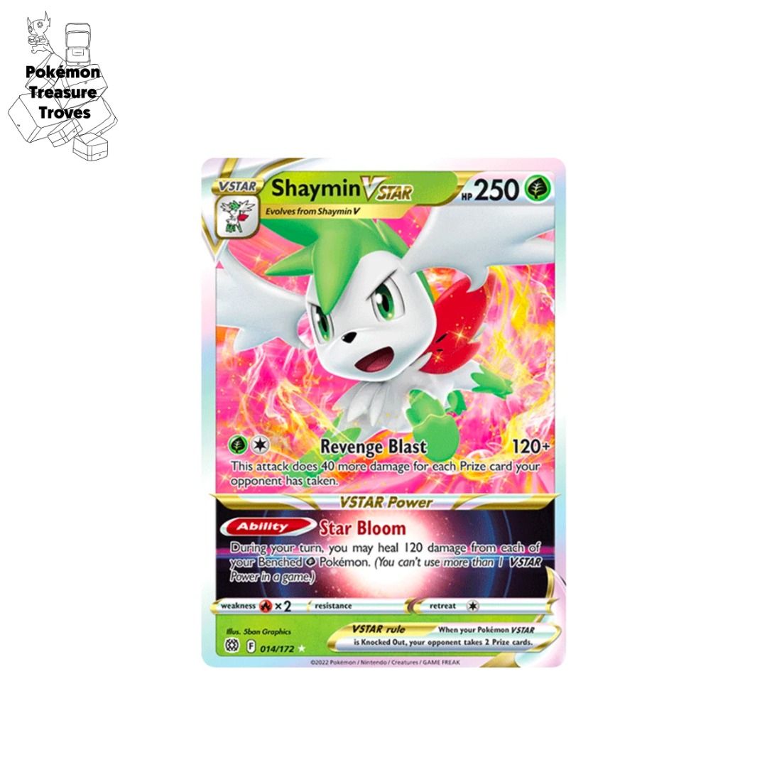 Pokemon Brilliant Stars Shaymin VSTAR Card, Hobbies & Toys, Toys & Games on  Carousell