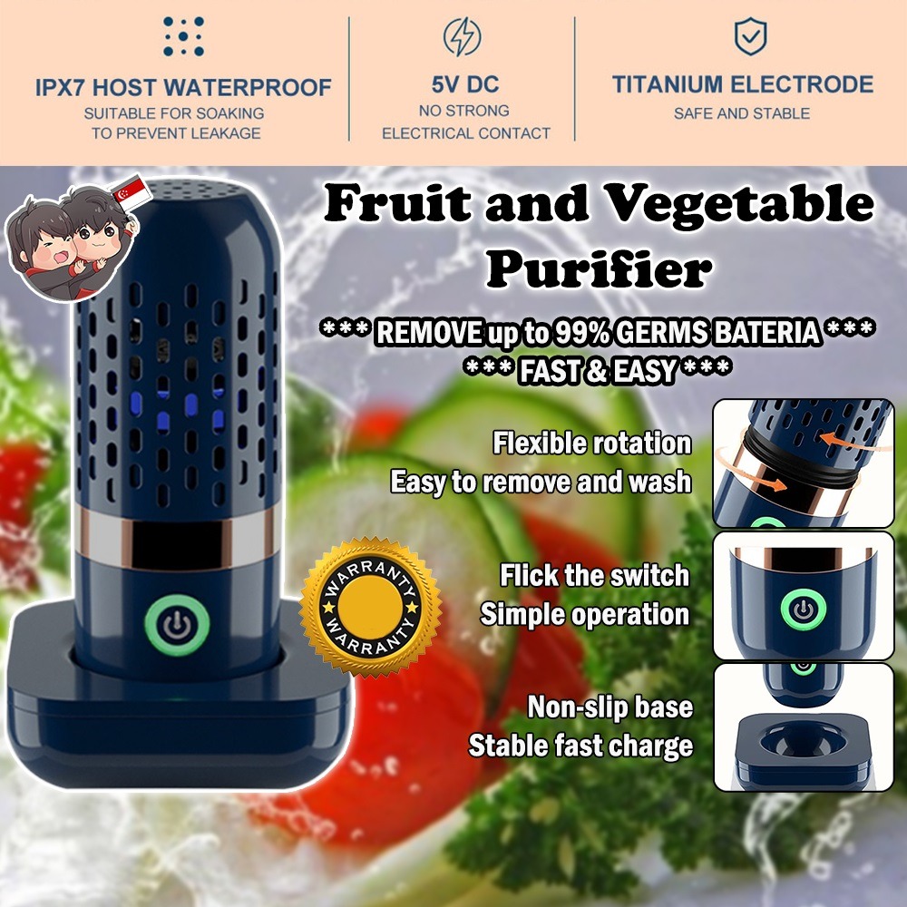 Portable Capsule Fruit and Vegetable Purifier, USB Wireless