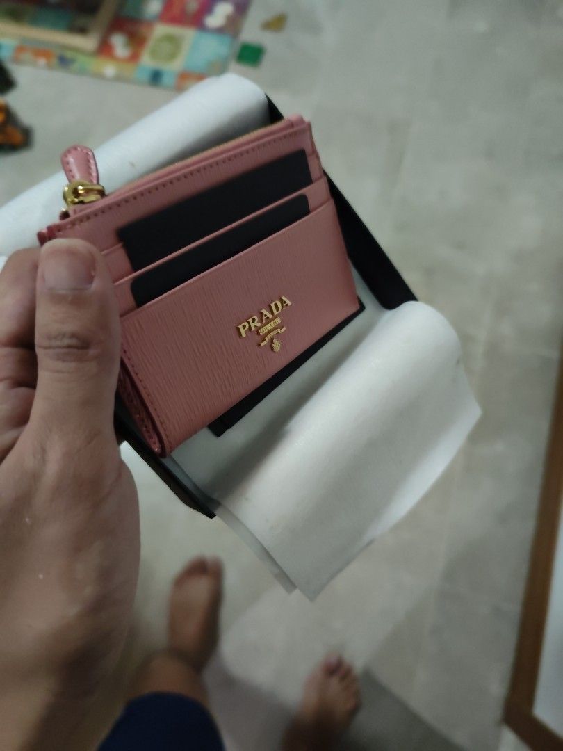Prada coin new arrivals card holder