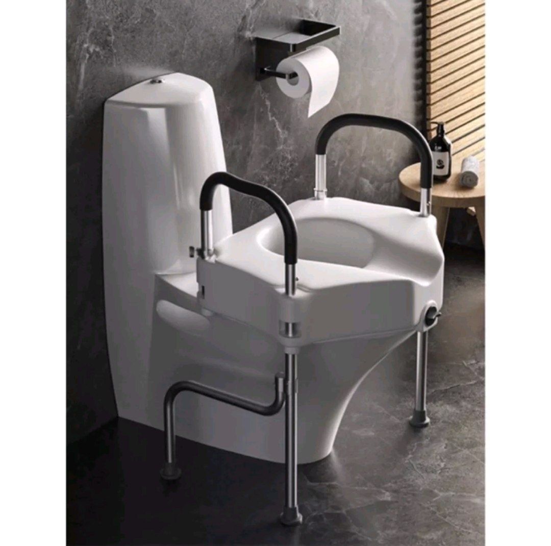 Raised Toilet Seat with 4 Leg Support Toilet Riser, Health & Nutrition, Medical Supplies & Tools