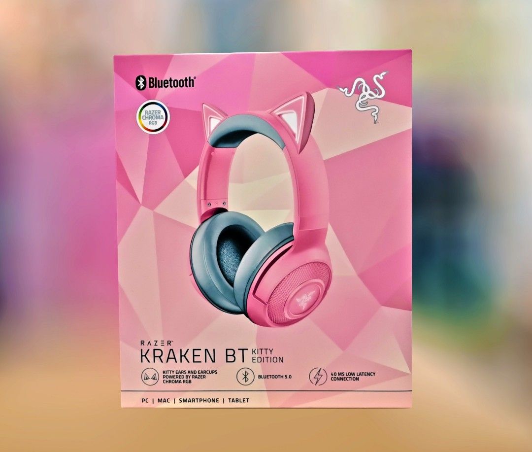 RAZER KRAKEN BT KITTY EDITION WIRELESS BLUETOOTH HEADSET (QUARTZ) (Category: Headphones & Headsets) located in San Juan City. Submitted by blueswitchpc (Listing ID 1241575588, Image 1). Description: 🚨 RESTOCK ALERT 🚨 RAZER KRAKEN BT KITTY EDITION WIRELESS BLUETOOTH HEADSET (QUARTZ). Discounted Price for Bulk Orders‼️ Message us to place your order. Specs Details: https://www.razer.com/mobile-headsets/razer-kraken-bt-kitty-edition/RZ04-03520100-