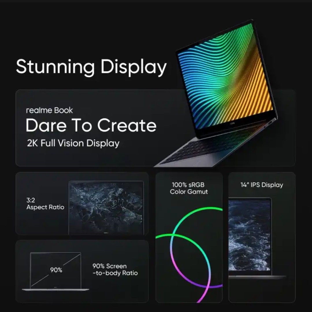 Realme Book Laptop Intel i5 2K Full Vision Display 11th Gen Intel Core
