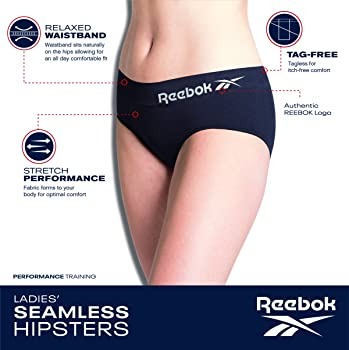 Reebok Seamless Hipster Panty XS Small Medium Large, Women's