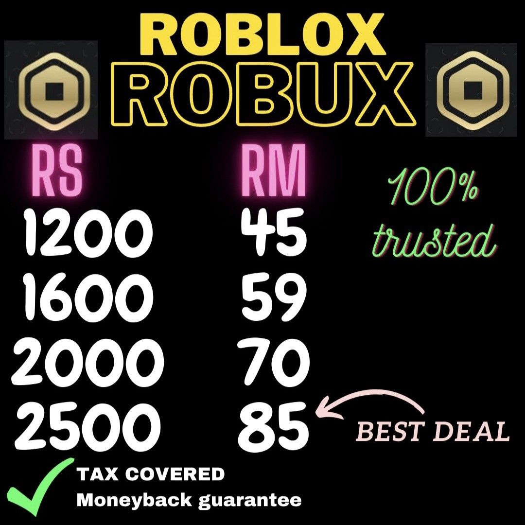 ROBLOX FREE ROBUX (DISCORD SERVER), Video Gaming, Gaming Accessories,  In-Game Products on Carousell