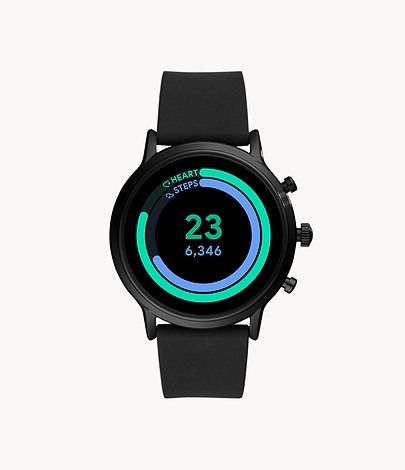 100 Authentic Warranty Fossil Gen 5 Smartwatch The Carlyle HR Black Silicone 44mm FTW4025 Men s Fashion Watches Accessories Watches on Carousell