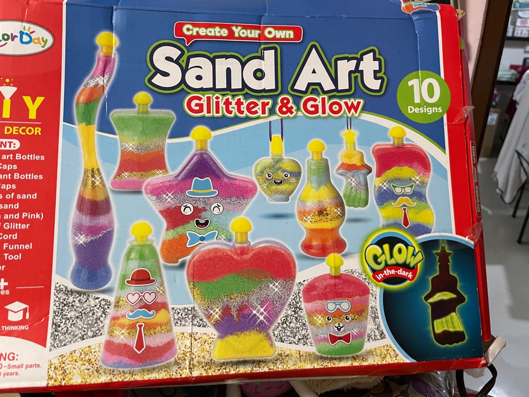 Sand art glitter and glow, Hobbies & Toys, Stationery & Craft, Craft