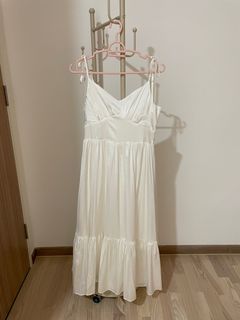 Satin-like white dress