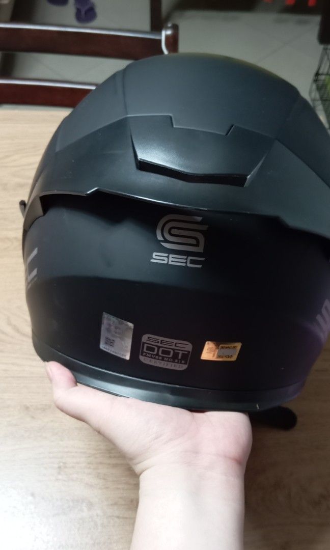 Sec helmet matte black sales