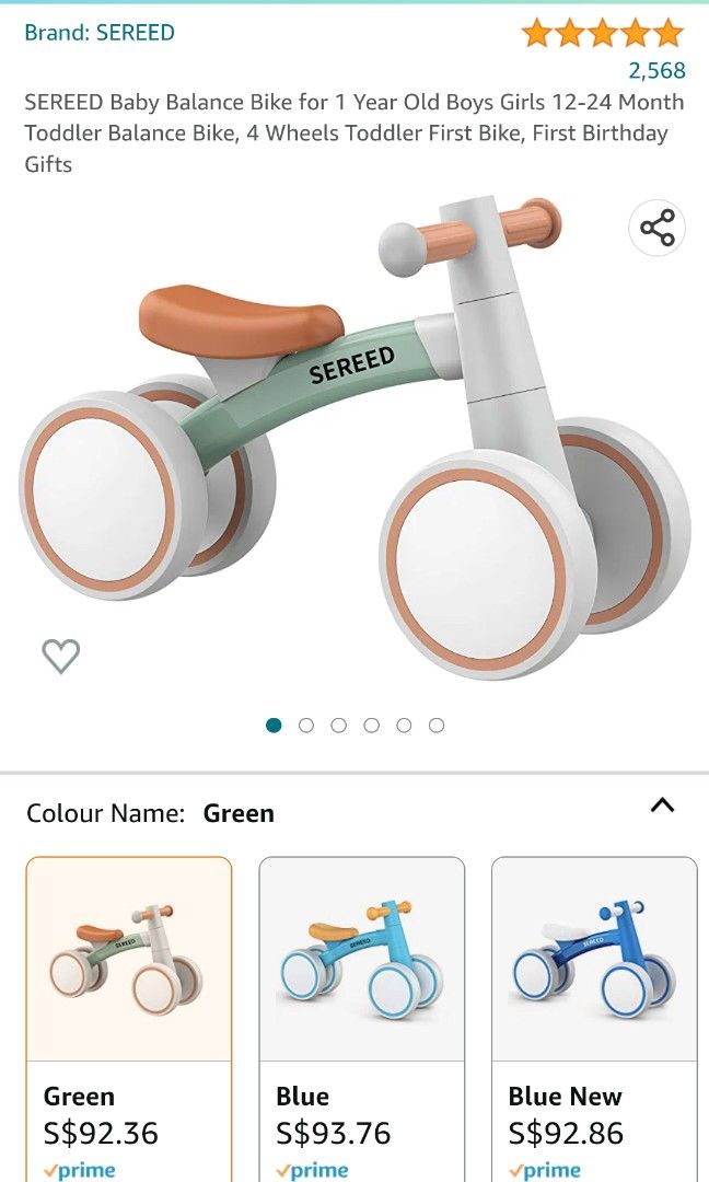 Sereed balance bike, Babies & Kids, Infant Playtime on Carousell