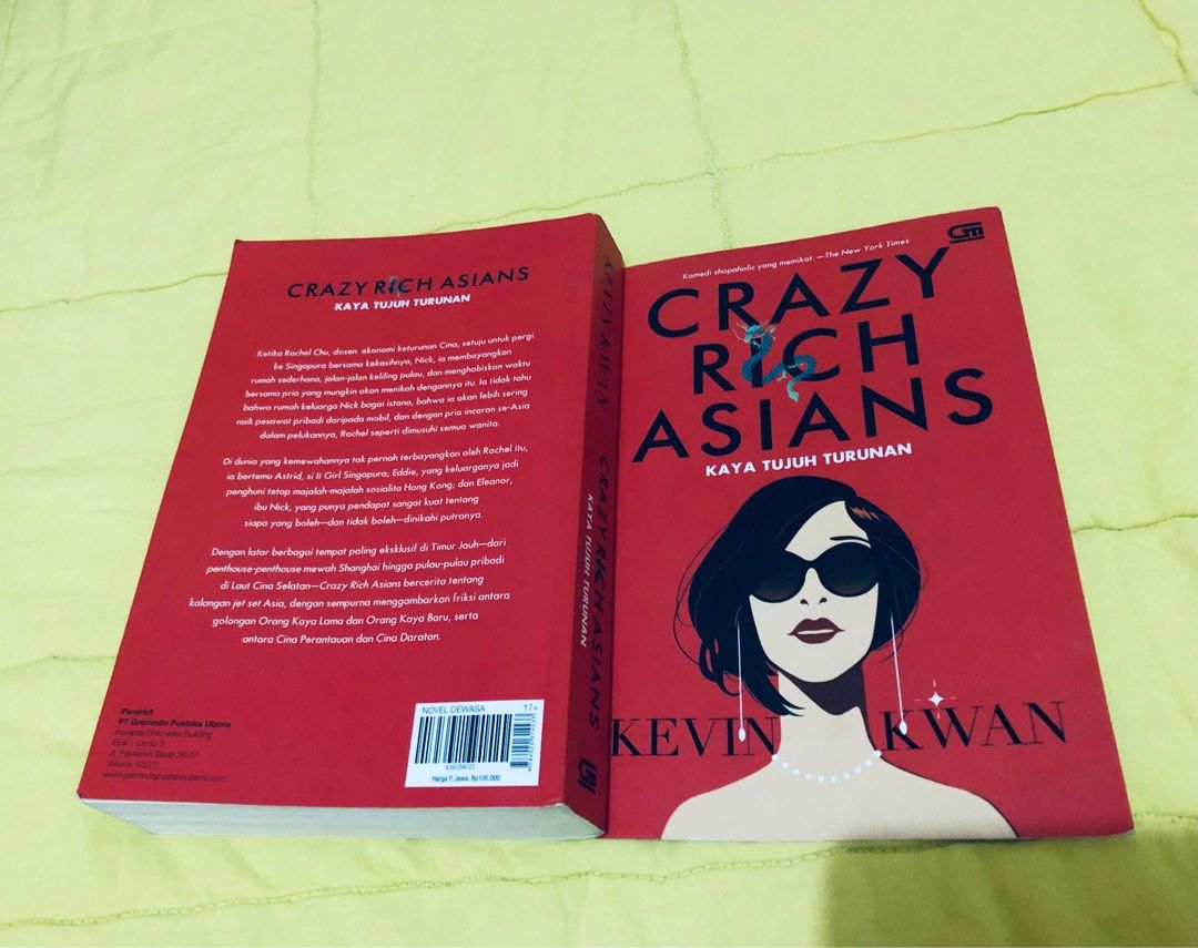 SET Novel Crazy Rich Asians, 3 buku 1 set, asli Gramedia, Buku &amp; Alat ...