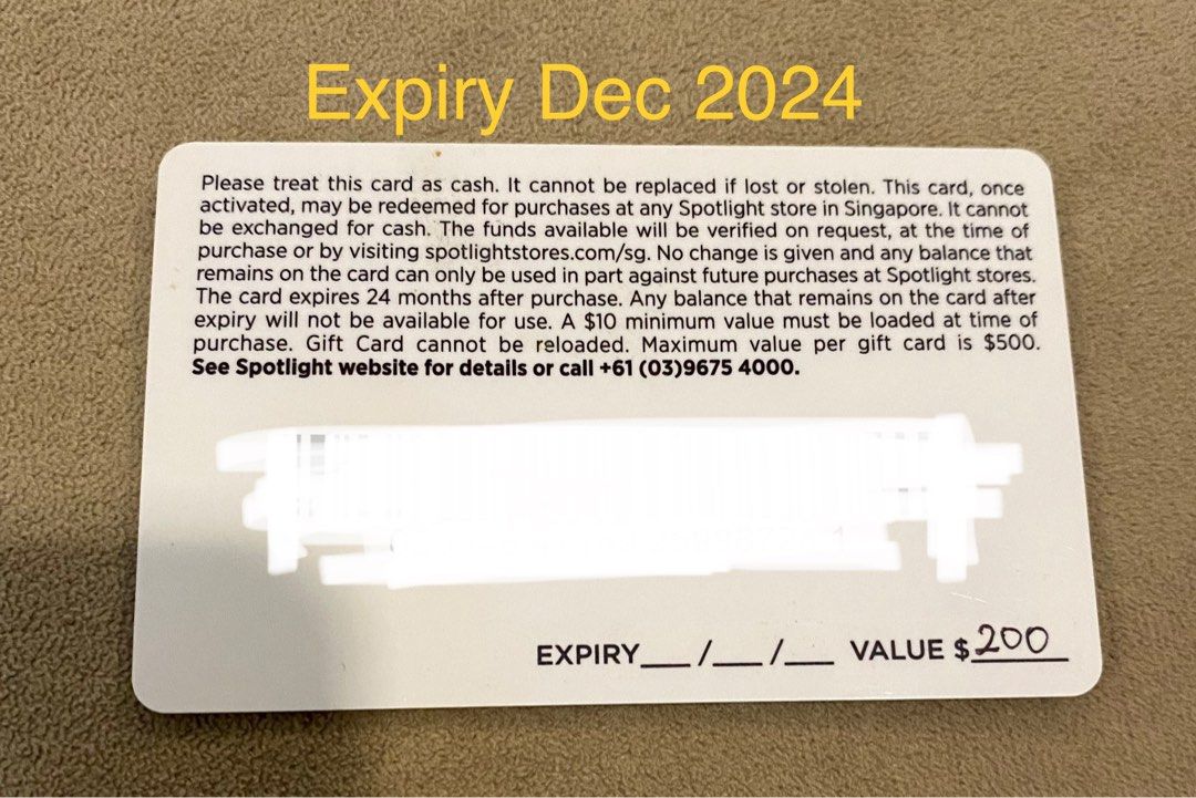 Spotlight Gift Card, Tickets & Vouchers, Store Credits on Carousell