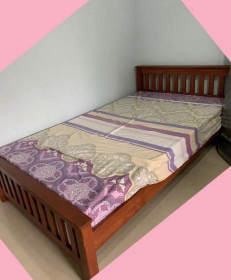 Super single bed frame + mattress, Furniture & Home Living, Furniture