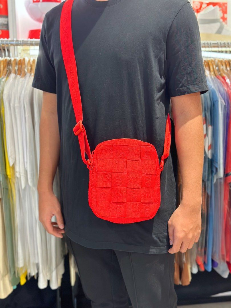 Supreme Woven Shoulder Bag Red 新品