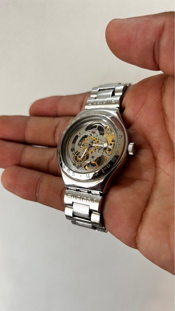 Swatch skeleton store automatic watch