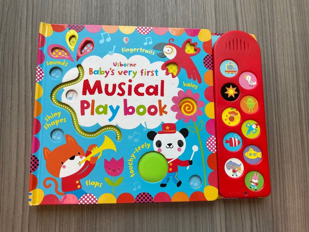 書本及雜誌,　兒童讀物在旋轉拍賣　Usborne】硬頁音效書Baby's　Play　Touchy-Feely　Book/musical　book,　Very　play　Big　First　興趣及遊戲,