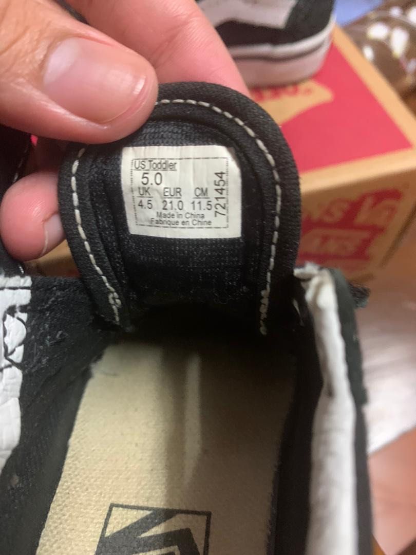 Tag size vans discount old skool original