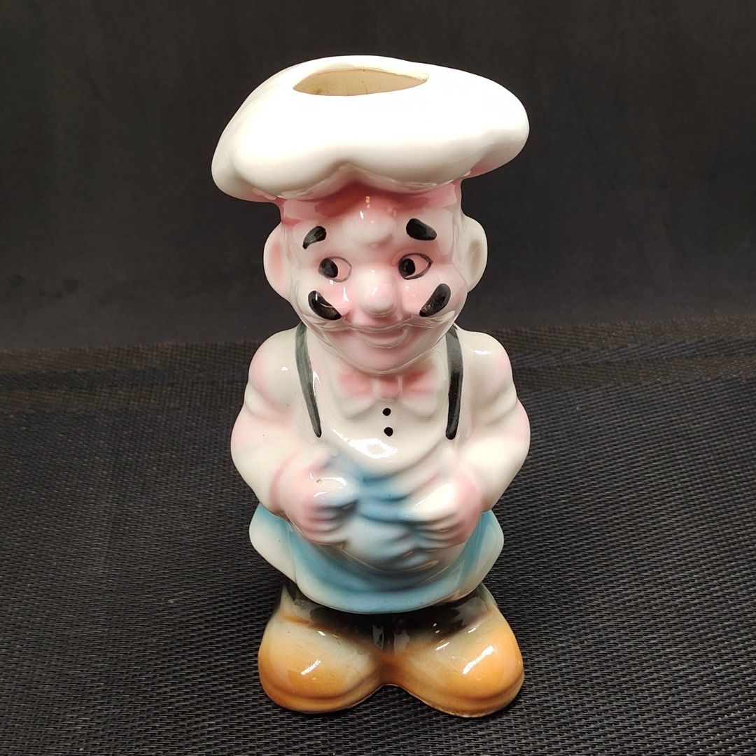 Vintage Ceramic Kitchen Chef Utensils Holder / Vase (Category: Towels, Napkins & Holders) located in Cabuyao City. Submitted by mamezaraph (Listing ID 1241605612, Image 2). Description: 🌷 Vintage from the 1990s 🌷 Very decorative holder/vase. A unique and fun countertop display to hold your utensils or flowers if used as a vase 🌷 Ceramic and hand-painted 🌷 The item is in great vintage condition with normal wear and tear on the top opening and 