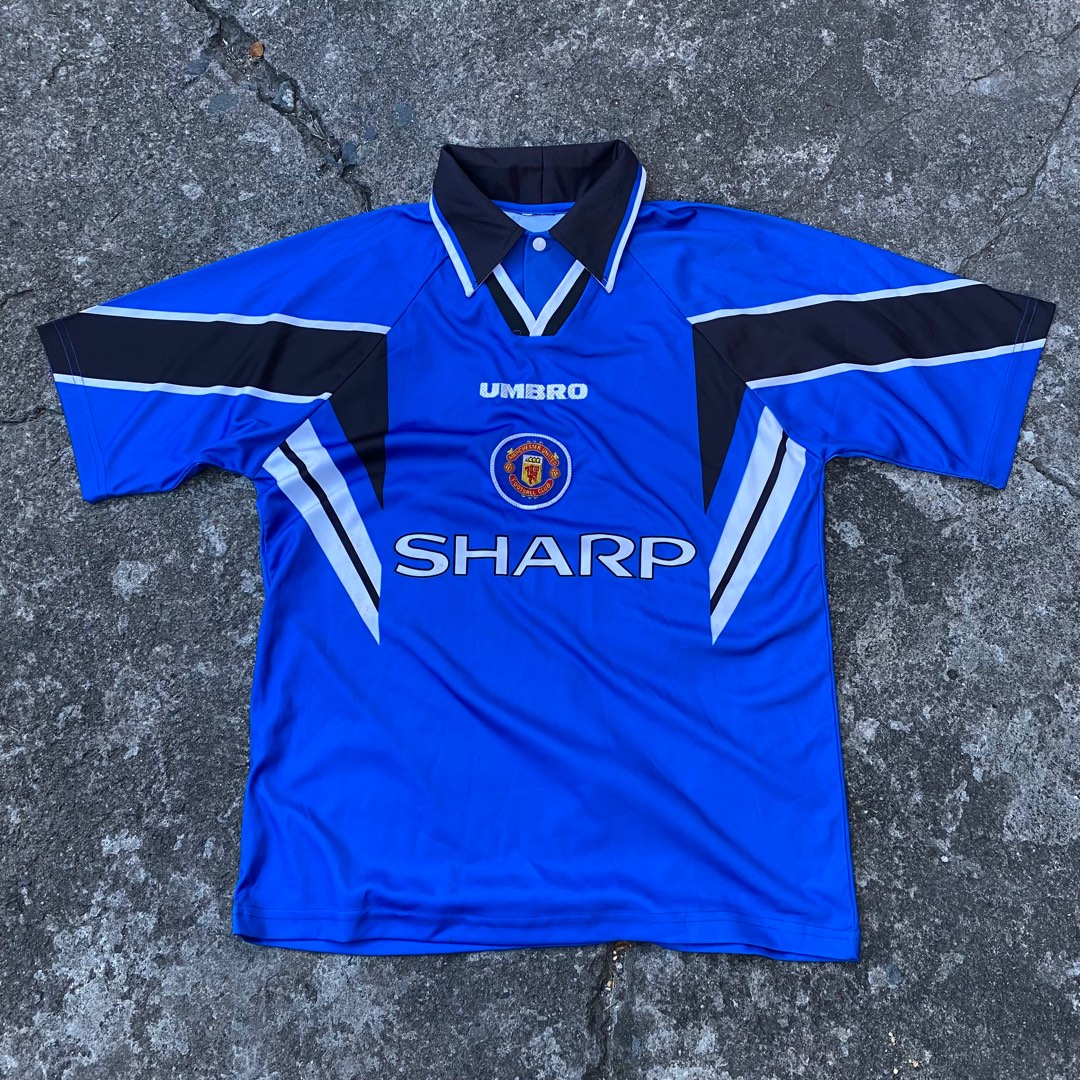 Vintage Football Kit Sharp Manchester Umbro 93'95' on Carousell