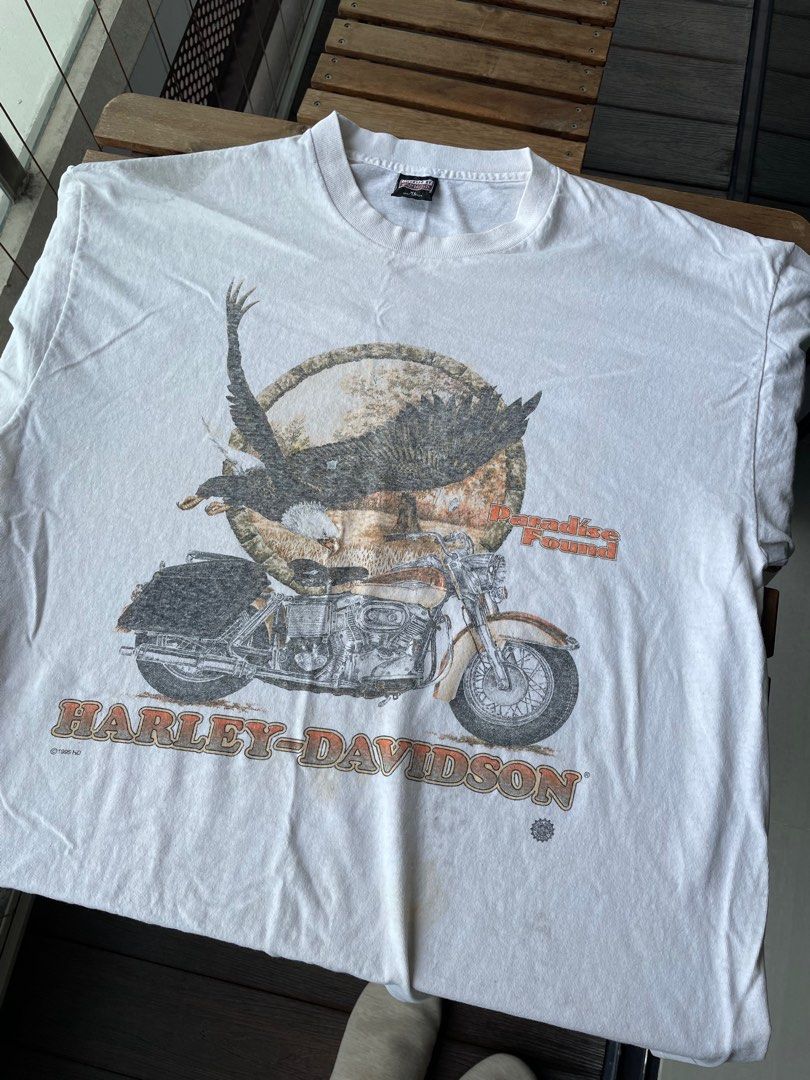 Vintage Harley Davidson Shirt (1995), Men's Fashion, Tops & Sets 