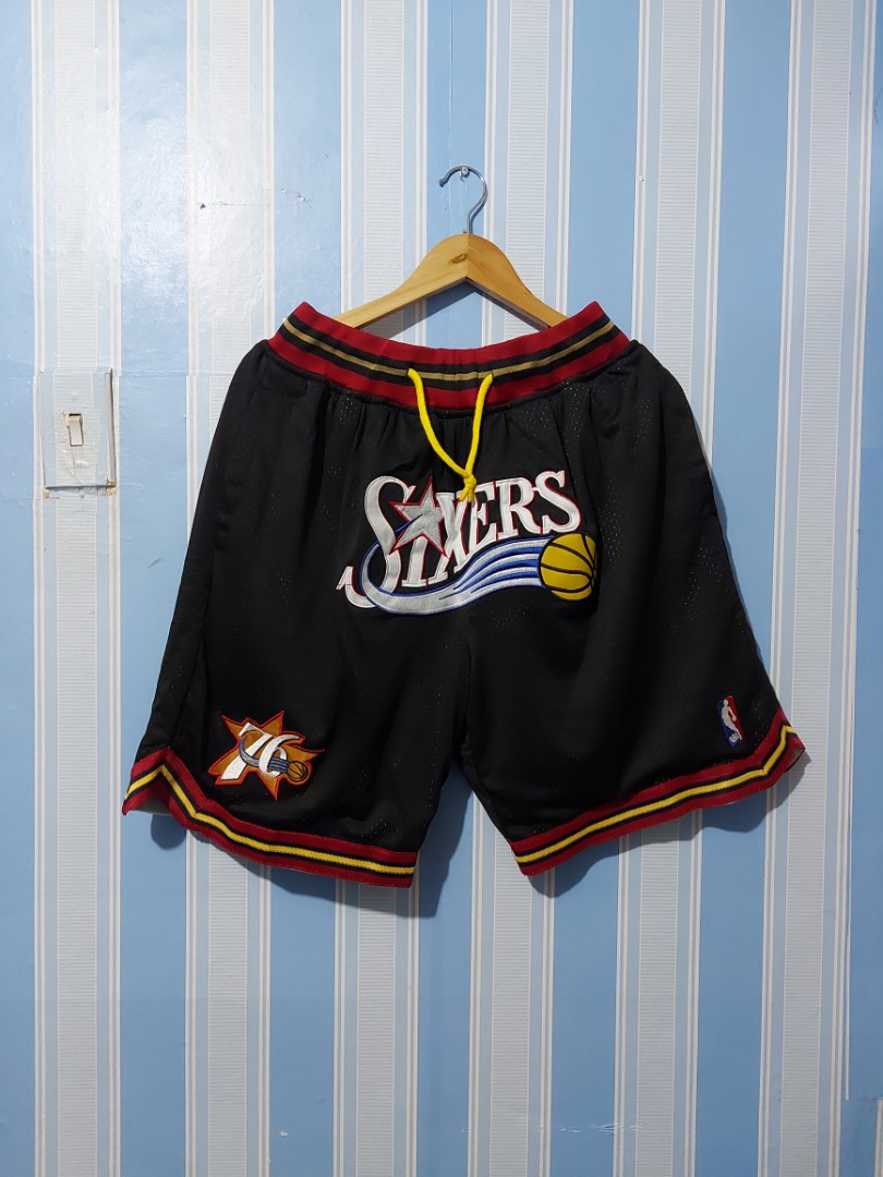 Philadelphia 76ers 2000-2001 Black Just Don Shorts - Rare