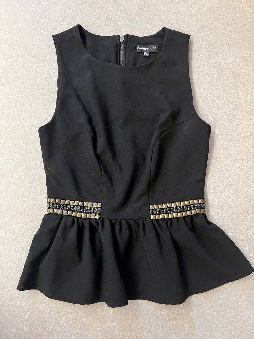 Warehouse peplum top hot sale