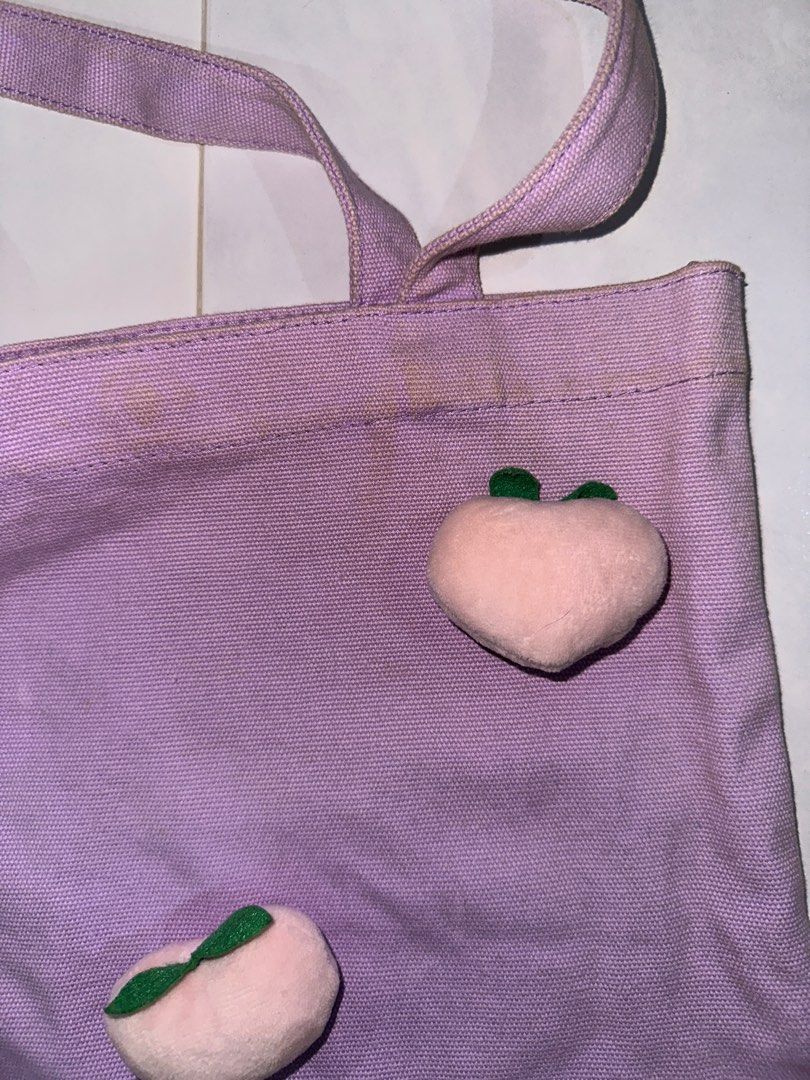 we bare bears panpan/panda backpack (sold) purple peach 3D plush bag