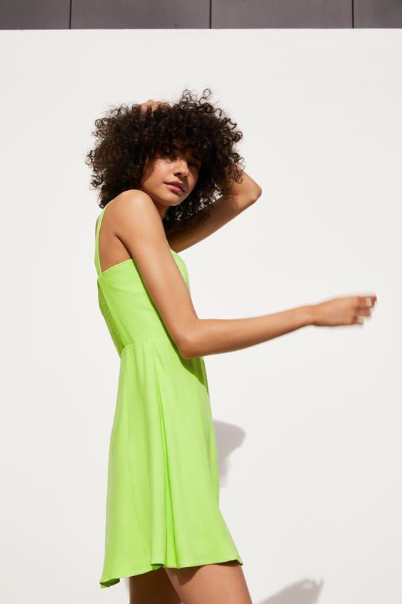 Neon zara dress sales