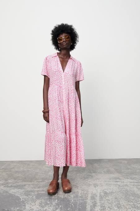 Zara viscose dress discount