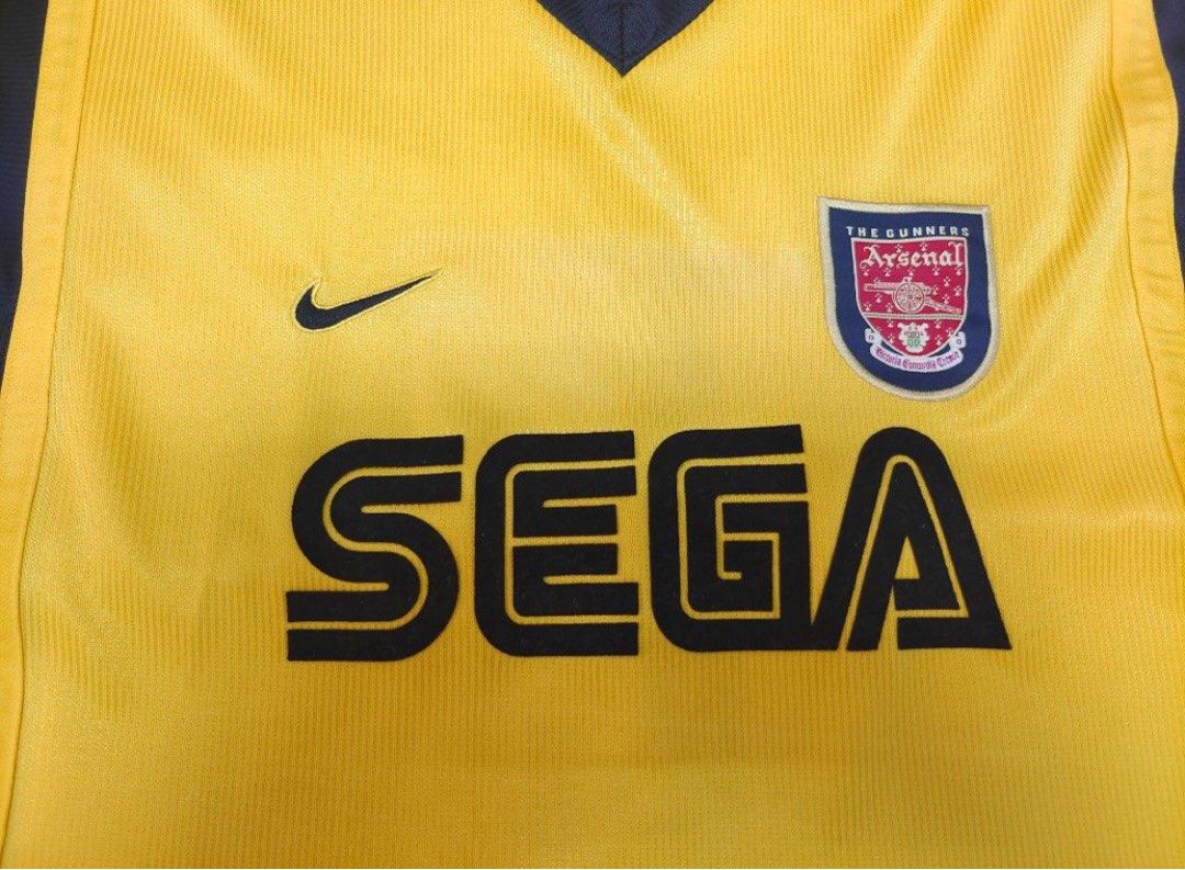 サ*ボ様 arsenal アーセナル アウェイ 99-01 SEGA セガ サイ Arsenal-Away-1999-01-shirt-