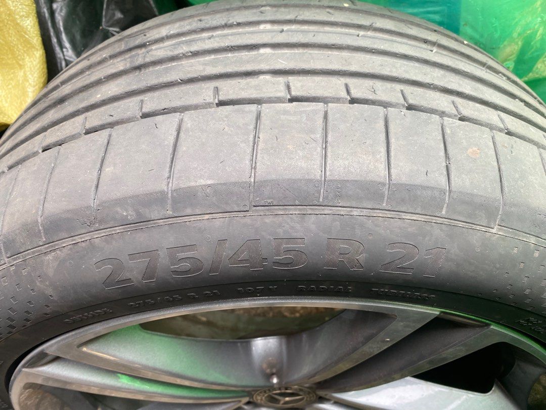 2021 Mercedes Benz 21 inch GLE Mags Rims and Tires Continental Sport