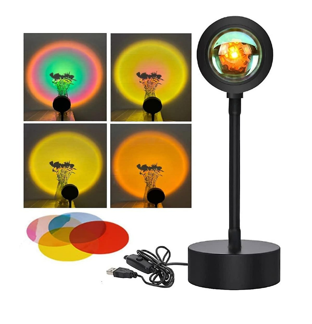 2555) SUNSET PROJECTION LAMP,ROTATION SUNSET PROJECTOR LAMP, Furniture