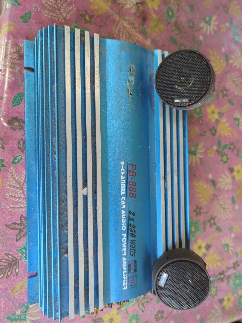 2 channel amp 2 x 250w & 2 x MB Quart tweeters, Car Accessories