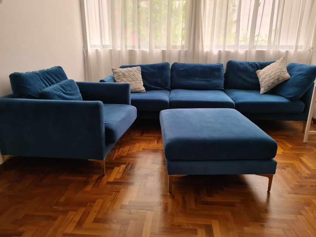 Sofa hot sale plus ottoman