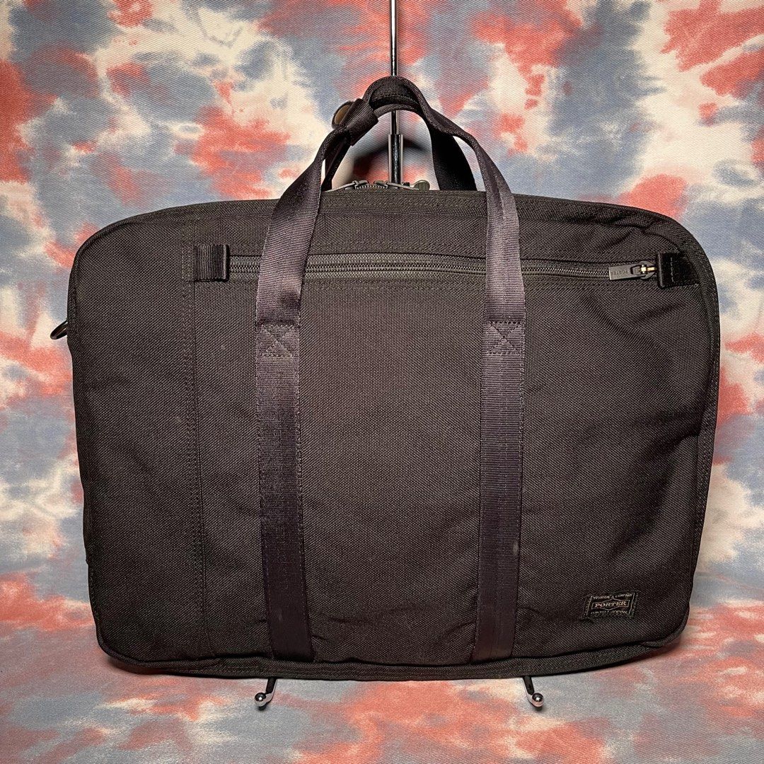 90% new porter tension daily 2way bag briefcase backpack 黑色尼龍